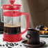 Utopia Kitchen 12 Ounce French Press Coffee Maker, Heat Resistant Borosilicate Coffee Pot for Camping Travel Gifts, Red