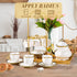 20 Set Set Sets, Set Pcs Porcelain Tea with Metal Holder, European Ceramic Tea for Adults, Coffee Tea Gift French Tea