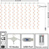 poripori 300 8 LED Curtain String Lights, Twinkle Fairy Lights for Bedroom with Lighting Modes, USB Christmas Lights