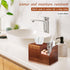 BIBELUN Square Tissue Box Cover,Multi-Functional Wood Tissue Box Holder with Storage Grid,Tissue and Remote Control