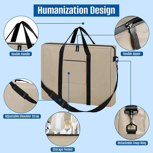 600D 36" 30" x4.7 6FT SIRUITON Folding Table Storage Bag, Portable WaterProof Carry Bag for Folding Picnic/Camp Tables