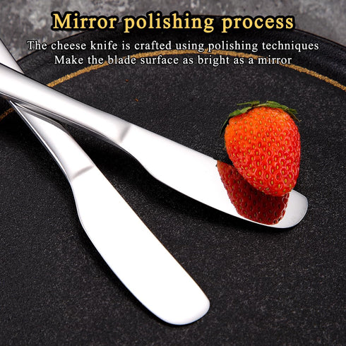 Set 4 Homquen Stainless Steel Butter Knife, Butter Spreader, Butter Knives, Butter Spreader Knife for Kitchen
