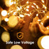 16FT 50LED kolpop Fairy Lights Battery Operated with Timer, Mini String Light Battery Powered, Warm White Tiny