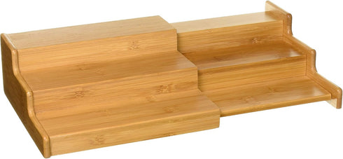 Trademark Innovations Bamboo Expandable 3-Tier Spice Rack and Cabinet Organizer, Natural, Small by Trademark Innovations