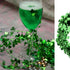 Whaline 3 Pack St. Patrick’s Day Green Tinsel Garland with Shamrock Wreath, Wire Garland, Leprechaun Hat