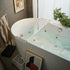 Beelee Bathtub Tray Clear Caddy Rack, Acrylic Tub Tray with Gold Rails for Book, Phone, Candle, Wine