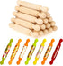 20 Pieces Mini Rolling Pin for Crafts 5.5 Inches Long Wooden Dough