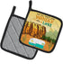 Caroline's Treasures VHA3025PTHD Retro Camper Camping Pot Holders Set, Heat Resistant Kitchen Hot Pads, 7.5 x 7.5