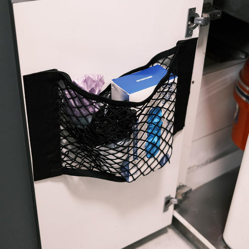 Extra Large Trash Bag Holder, Mesh Storage Net Grocery Bag Organizer for Home and Wall Mounted