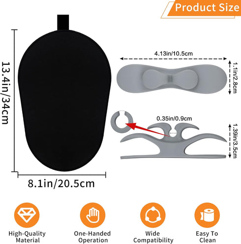 Sliding Mat for KitchenAid Mixer, 2 Grey Accessories, Mover Slider Pad for 5-8 Qt Bowl-Lift Stand Mixer