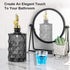 12 OzClear 1 Pack Mouthwash Dispenser for Bathroom, Luxury Diamond Glass Mouth Wash Container, Glass Mouthwash