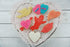 R&M Valentine Cookie Cutter Set, 7 Shapes - Heart, Double Heart, Arrow, Dove, Lips, Cupid, Red, Pink, White
