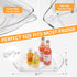 Square Lazy Susan Organizer for Refrigerator, 360° Rotate Rectangle Turntable Storage for Fridge and Pantry