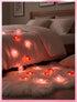 8.5FT 14 IP44 Heart String Lights Plug in, Valentine Lights Indoor & Outdoor, Red Pink Heart Shaped String Lights