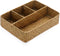 BTSKY Desk Drawer Organizer Tray, Handwoven Seagrass Storage Basket with 4 Divided Sections for Coffee