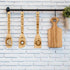 GLOBLELAND 6Pcs Magic Divination Bamboo Cooking Utensils Set, Engraved Wooden Spoons for Kitchen Gift
