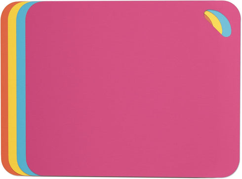 Dexas Heavy Duty Cutting Board Grippmat - Flexible Cutting Boards Set of 4, Non Slip Plastic Board Cutting Mat (11.5 by