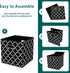 Set of 3 Black Foldable Storage Cubes Bins, Fabric Organizer Baskets with Dual Handles for Home Organizer (Black Light)