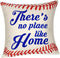 Baseball Pillow Cover, There's No Place Like Home Throw Pillow Case, 18X18 Inches