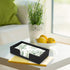 Black Wooden Napkin Holder, Guest Towels Holder for Bathroom, Modern Kitchen Napkin Holder for Table Countertop Paper