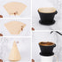 Segarty Pour Over Coffee Maker, Single Cup Black Silicone Dripper Set with 200PCS Cone Filters for Home Travel