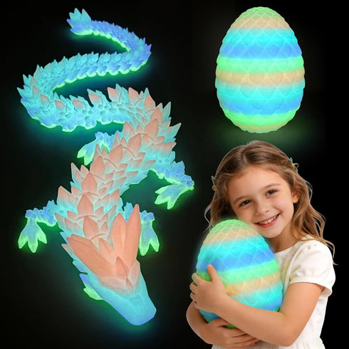 3D Printed Dragon Egg - Easter Egg, Surprise Egg with Flexible Pearly
