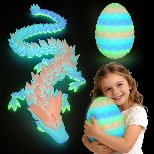 3D Printed Dragon Egg - Easter Egg, Surprise Egg with Flexible Pearly