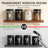 Set,Airtight Coffee,Beans,Tea,Flour,Cereal,22OZ,Cream Veken Coffee Sugar Canister with Window, Coffee Lover Gift