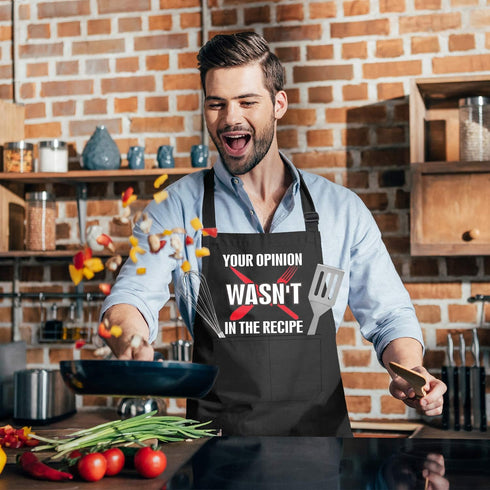 Funny Apron with 2 Pockets, Adjustable Neck Strap Cooking Apron for Christmas, Thanksgiving Gift