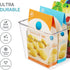 Vtopmart Clear Plastic Storage Bins, 6 PCS Pantry Organizer Bins with Handle for Kitchen, Refrigerator, Freezer