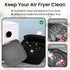 Redfly 2 Pack Silicone Air Fryer Liners, Square Reusable Liners for 4-6 QT Air Fryer Accessories, Gray & Black