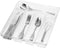 Oggi 5-Compartment Silverware Organizer, Clear Cutlery Storage for Kitchen Drawers