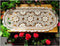 Laivigo Handmade Crochet Lace Oval Lucky Flower Tablecloth Table Runner Doilies, 12x24 Inch, Beige
