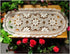 Laivigo Handmade Crochet Lace Oval Lucky Flower Tablecloth Table Runner Doilies, 12x24 Inch, Beige