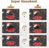Coffee Mat for Countertops, 2 Pcs Mushroom Red Floral Dish Drying Mat for Kitchen, Espresso Machine, Rubber 12x19in