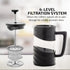 Ovente French Press Coffee Maker, 20 Ounce, Borosilicate Glass with 4 Filter Stainless-Steel System, BPA-Free