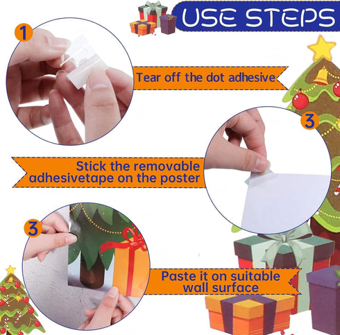 SKYLETY Christmas Party Games Pin The Nose Game on Santa Claus Fun Xmas Blindfold Party Games for Family Friends
