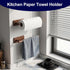 Wooden Paper Towel Holder for Kitchen,Adhesive Acacia Wood Paper Towel Holders Under Cabinet, Wall Mount Kitchen Paper