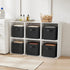 Storage,Set 6(Black) MAX Houser Fabric Cloth Storage Bins,Foldable Storage Cubes Organizer Baskets with Dual Handles