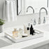 15.6 10.2 Zosenley Decorative Tray, Rectangular Plastic Tray with Handles, Modern Vanity Tray and Serving Tray