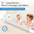 31.5" 11 Bathtub Splash Guard for Tub Kids, Silicone Splash Shield with Suction Cups, Toy Tray Shelf, No Spill Water