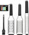 Cambom Heavy Duty Lemon Zester Grater Three-Piece Suit, Kitchen Tool for Parmesan Cheese, Ginger, Garlic, Stainless
