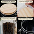 Set 3 Glass Coffee Canister with Shelf & Spoons - Piece Airtight Seal Coffee Bean Storage Containers & Filter Holder