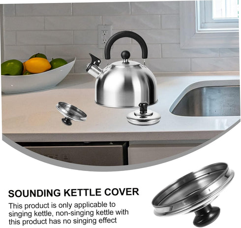 Stainless Steel Whistling Kettle Replacement Lid, Universal Tea Kettle Cover for Home, Office, Coffee Shop, Restaurant
