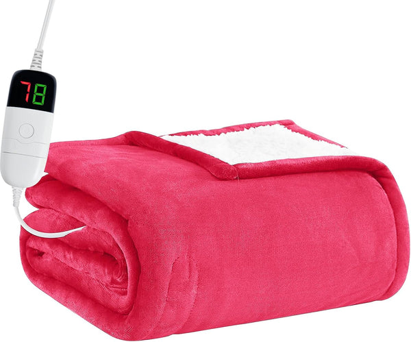 BOMOVA Heated Electric Throw Blanket - 50" x 60" Heating Blanket with
