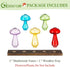 Glasseam Mushroom Plant Propagation Station: Cute Glass Terrarium Jar with Wooden Stand Unqiue Planters for Indoor