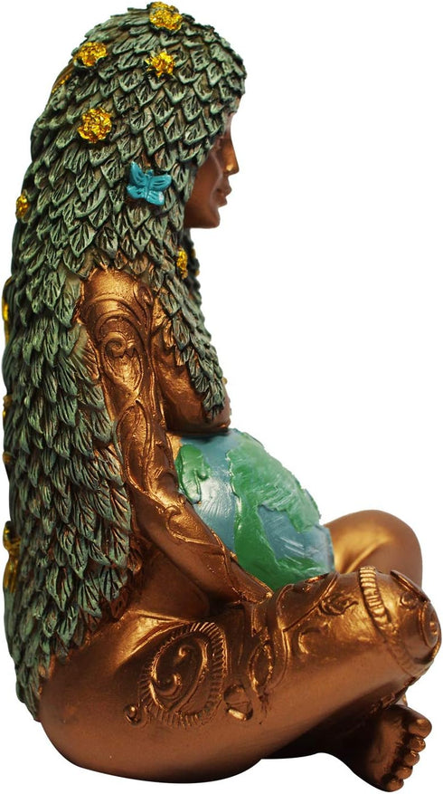 Mother Earth Statue, Fertility Nature Gaia Goddess Statue for Wiccan Altar Table Supplies