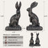 Rabbit Bookends, Decorative Bunny Book Ends for Shelves, Unique Rabbit Figurine Bookends, Heavy Resin Book Holder