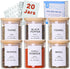 Glass Spice Jars with Bamboo Lids - 20 Pcs Thicken(2.4mm) 4oz Airtight