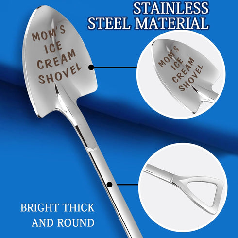 stormroo Gifts for Mom mother's day gifts Ice Cream Spoon Scoop for Ice Cream Lovers, Gifts for Women Funny Engraved